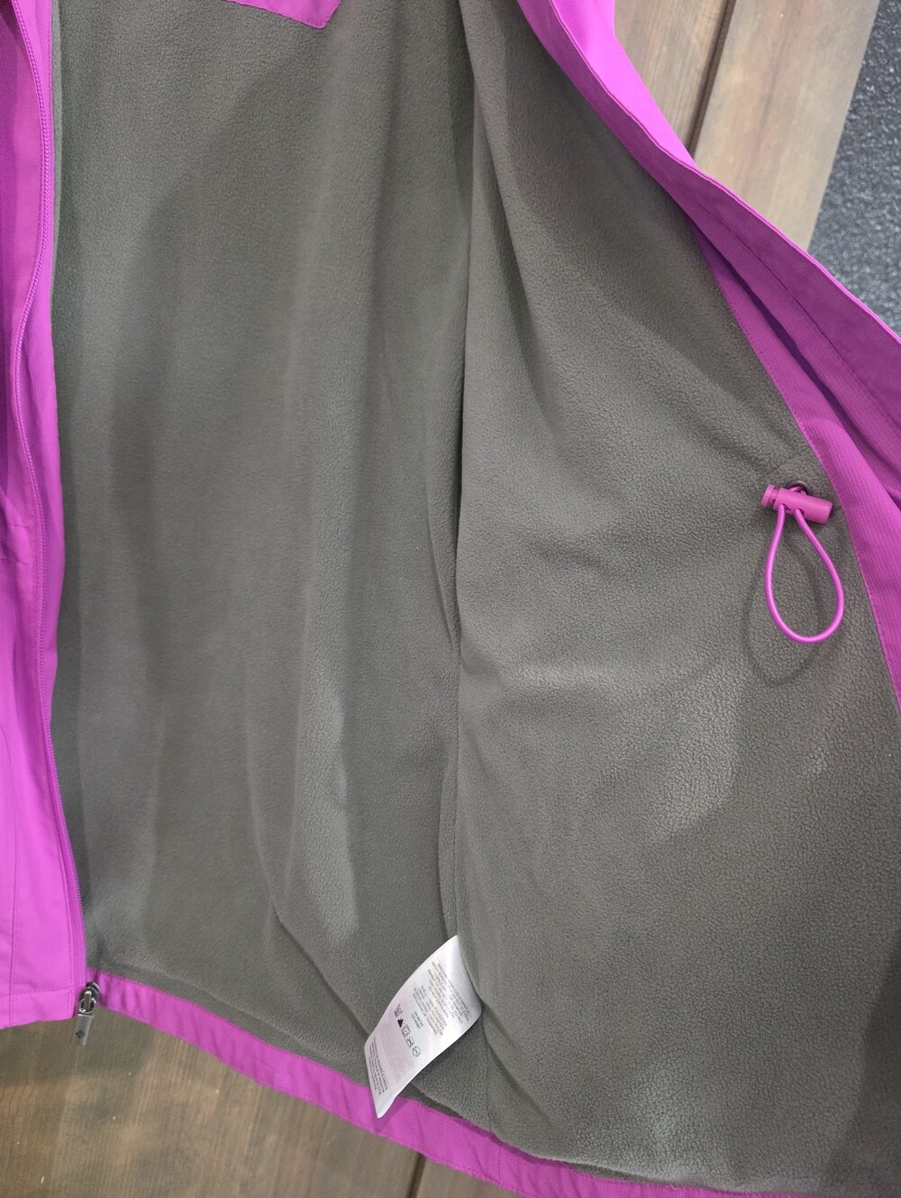 Columbia Women's Lightweight Jacket - Bright Magenta Drawstring Waist Size Large - Picture 4 of 8